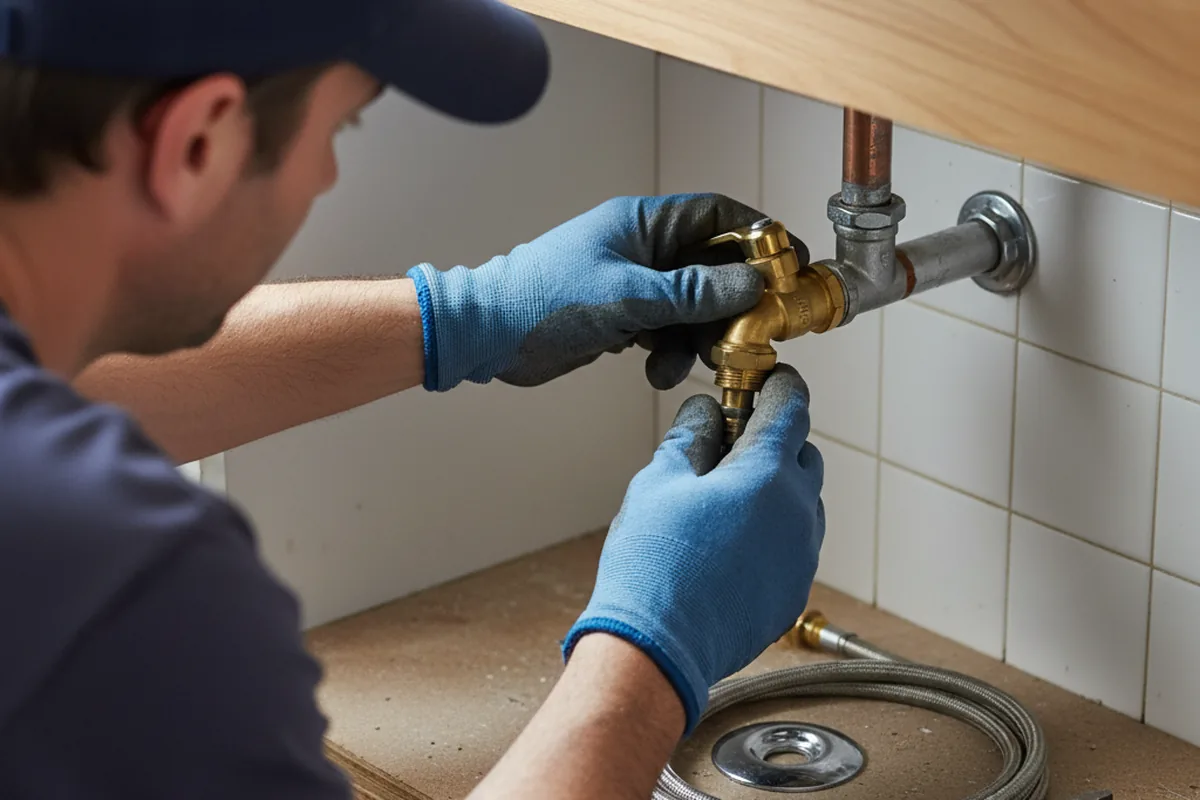 Shutoff valve and fitting work during Well Pump Repair in London
